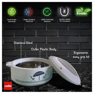 Cello | Kitchen | Cello Chef Super 3 Pcs Insulated Hot Pot Casserole ...